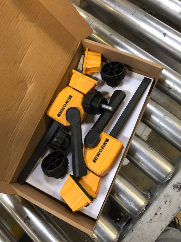 Photo 1 of EWORK Bench Dog Clamp, 3/4" Bench Dog Hole Clamp, Up to 155 Lbs Clamping Force Bench Clamps for Woodworking, Adjustable Hold Down Clamp with Protective Pads, Quick Clamps for 19mm Bench Dogs (2 Pack)