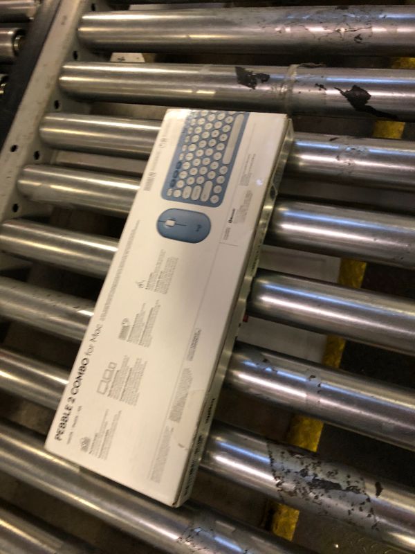 Photo 1 of Logitech Pebble 2 Combo for Mac, Wireless Keyboard and Mouse, Slim, Quiet and Portable, Customizable, Bluetooth Mouse and Keyboard, Easy-Switch, for macOS, iPadOS - Tonal Blue