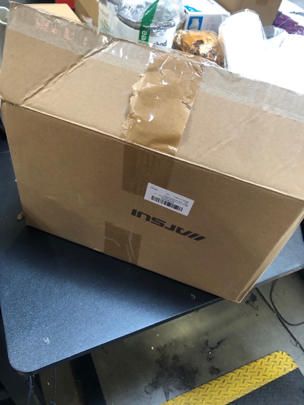 Photo 1 of Marsui 2 Pcs Cable Management Box with Magnetic Bamboo Lid Cable Ties and Clips Cord Organizer Box Wall Mountable Cable Box Hider for Home Electrical Cord Organizer for Office, Desk and More (White)