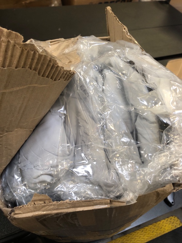 Photo 1 of Andency Silver Grey California King Size Comforter, Cal King Boho Grey Soft Warm Bedding Comforter Sets, 3 Pieces Cali King Chevron Tufted Aesthetic Microfiber Comforter Set