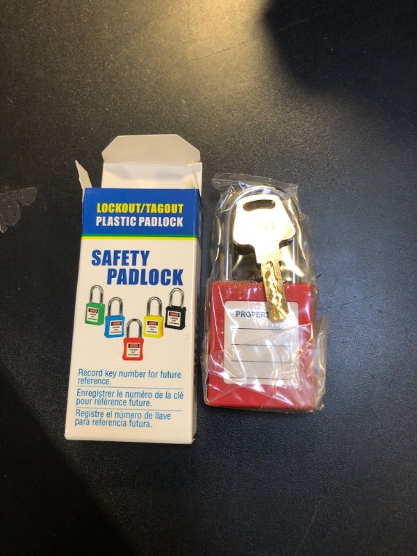 Photo 1 of SAFETY LOCK WITH KEY RED
