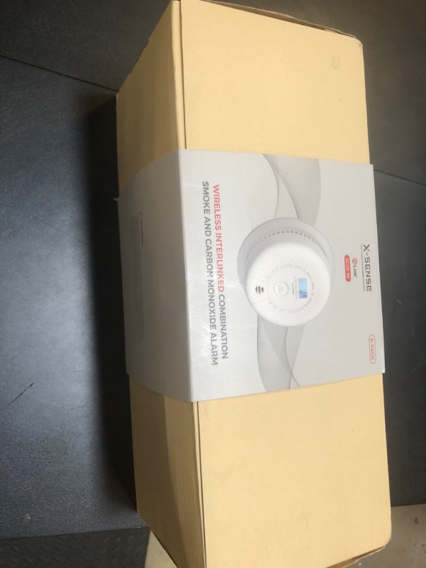 Photo 1 of X-Sense  And Carbon Monoxide Detector Combo, Wireless Interconnected Combination Smoke and Carbon Monoxide Detector with LCD Display & 10-Year Battery, RF Interconnected Model, 6-Pack