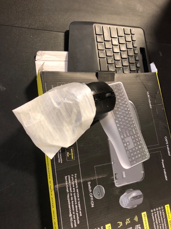 Photo 1 of Choiana Keyboard and Mouse Wireless Backlits with 7 Changeable Backlits Color, Jiggler Mouse, Wrist Rest, Phone Holder, Ergonomic Quiet Rechargeable Wireless Keyboard and Mouse Combo for PC Laptop Mac