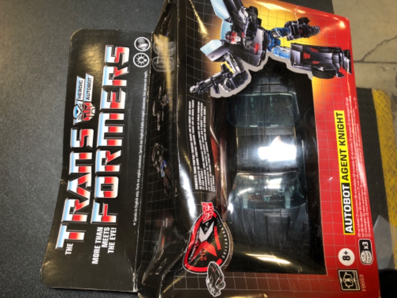 Photo 1 of Transformers Collaborative Knight Rider x Toy, Autobot Agent Knight 6.5-inch Action Figure, 8+