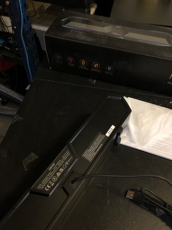 Photo 1 of Edifier MG300 Computer Sound Bar: Loud Speakers with Deep Bass - Switch RGB Built-in Microphone for Gaming Speakers Wireless Bluetooth 5.3 & USB Adapter PC Sound Bar for Desktop