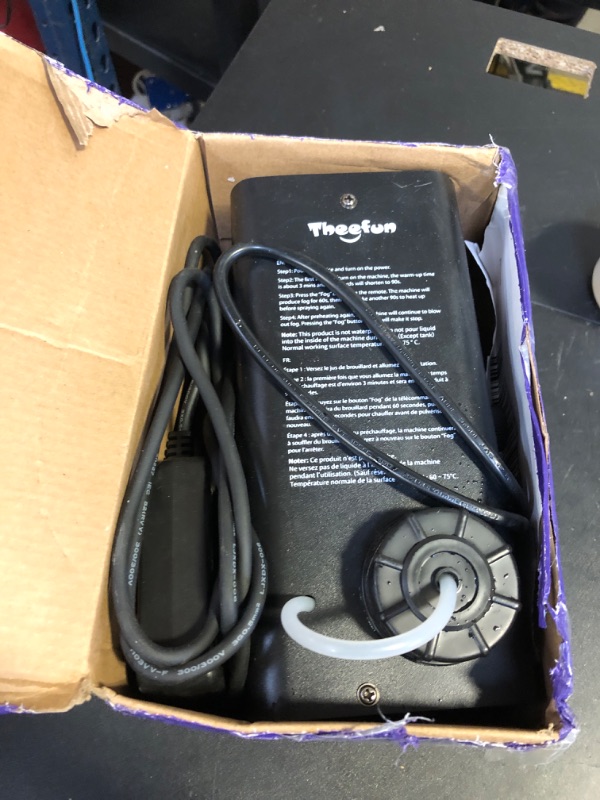 Photo 1 of Theefun Fog Machine 2000CFM Smoke Machine with Wired and Wirelss Remote Control 400W Halloween Fog Machine with Handle for Christmas Wedding Party and Stage Effect