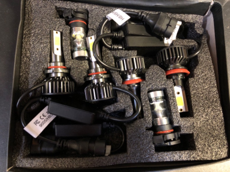 Photo 1 of WVKVII LED Bulbs Fit For 2007 2008 2009 2010 2011 2012 2013 2014 2015 Chevy Tahoe 9005 Led Beam H11 Led Beam + 5202/PS24W Fog Lights LED Bulbs Combo Kit, 6000K White, IP68, Pack of 6