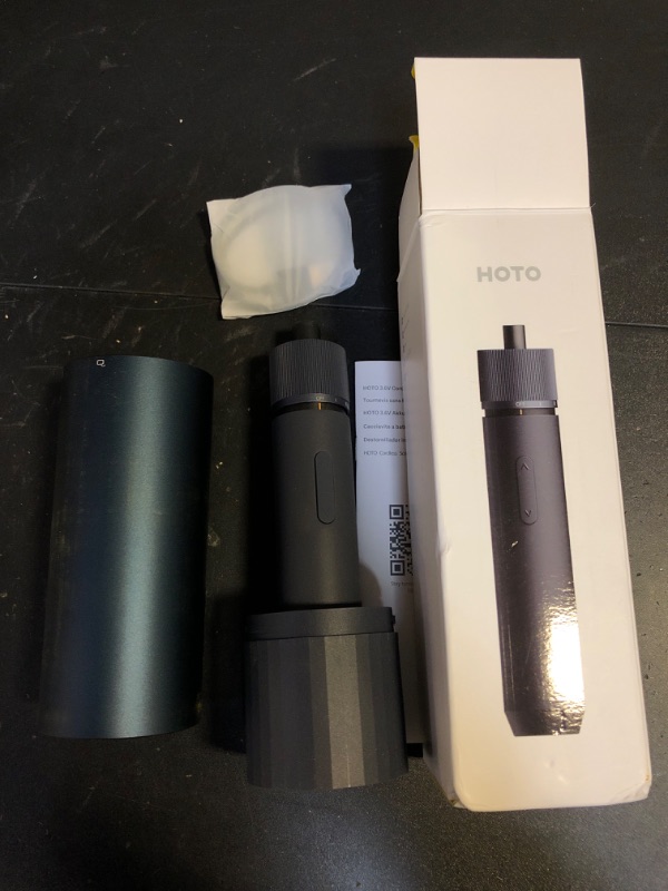 View 2 of HOTO Electric Screwdriver Rechargeable, 3.6V Cordless Screwdriver Set USB-C, 3 Torque Settings, 1500mAh Battery, LED Light & 12 S2 Metal Bits for Furniture/Electrical Repairs