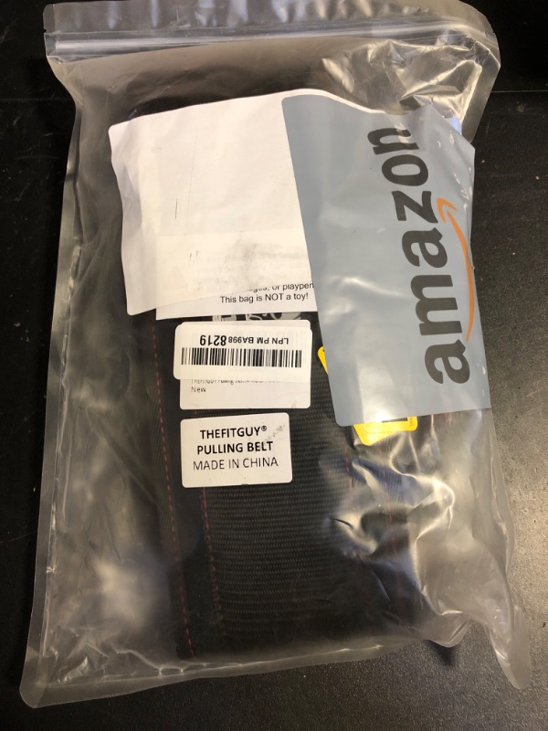 Photo 1 of THEFITGUY Sled Pulling Belt, Adjustable Closure, 2 Sled Pulling Straps & 4 Hooks Included - for Resistance Training, Strength Training, Agility, Pulling Backwards, Front and Sides