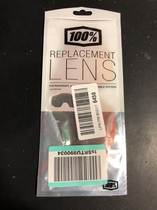 Photo 2 of 100% Goggle Replacement Lens - Sheet - Compatible with Racecraft 2, Accuri 2, and Strata 2 Goggles