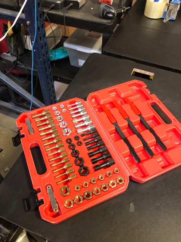 Photo 1 of Pikwo 61Pcs Thread Restorer Kit, Rethread Repair Tool, UNC UNF & MetricThread Chaser Set with Thread Pitch Gauge