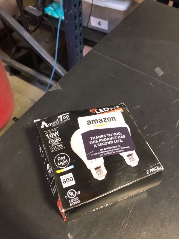 Photo 2 of AmeriTop Dusk to Dawn Light Bulb- 2 Pack, A19 LED Sensor Light Bulbs; UL Listed, Automatic On/Off, 800 Lumen, 10W(60 Watt Equivalent), E26 Base, Indoor/Outdoor Lighting Bulb (5000K Daylight)