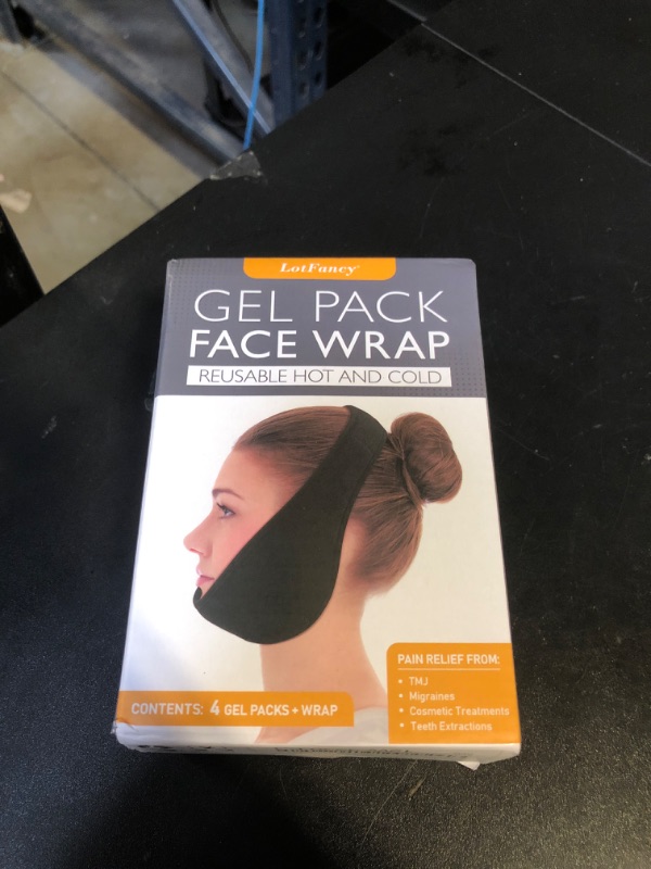 Photo 1 of LotFancy Wisdom Teeth Ice Pack Head Wrap, Face Ice Pack for TMJ Jaw Toothache Pain Relief, with 4 Reusable Hot Cold Therapy Gel Packs, for Chin, Oral and Facial Surgery, for Teens, Average Adults0