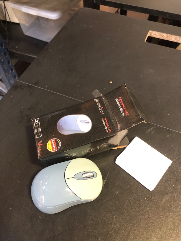 Photo 2 of Perixx PERIMICE-802BL Wireless Bluetooth Mouse - Portable Design - Compatible with Windows, iOS, and Android PC, Laptop, Tablet, and Smartphone - Blue (12142)