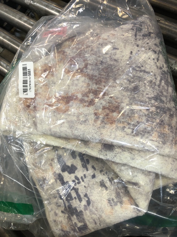 Photo 1 of Lahome Modern Abstract Round Rug - 4Ft Grey Small Bathroom Rug Indoor Laundry Room Circle Rugs Washable Kitchen Mat, Non Slip Contemporary Indoor Bedroom Carpet for Living Dining Room Office Nursery