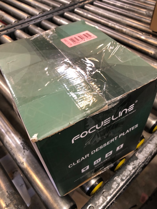 Photo 1 of FOCUSLINE 100 Count Clear Plastic Plates 7 Inch, Disposable Heavy Duty Salad Dessert Plates- Premium Hard Plastic Plates Fancy Disposable Clear Plates for Weddings, Parties and Birthday