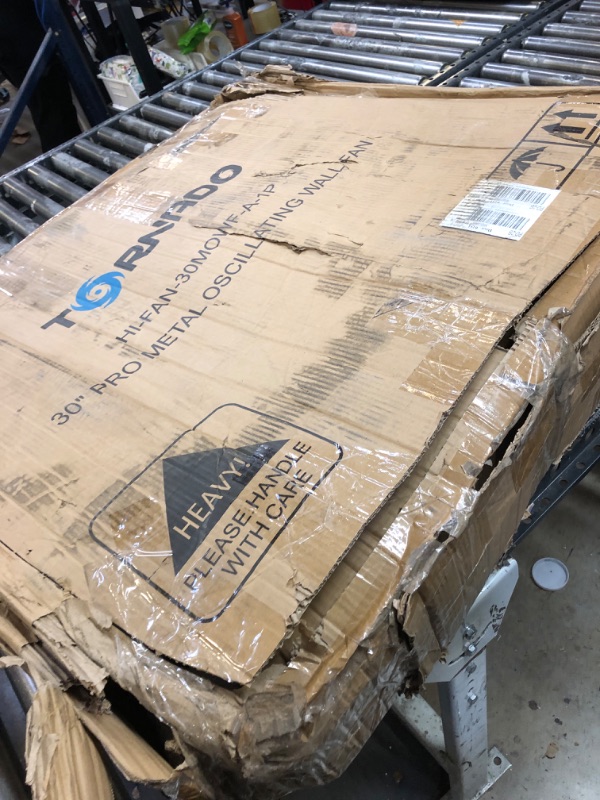 Photo 1 of Tornado Pro Series High Velocity Wall Mount Fan 30 Inch, Oscillating Fan For Commercial, Industrial Use 3 Speed 8850 CFM 6.6 FT Cord UL Safety Listed, Black