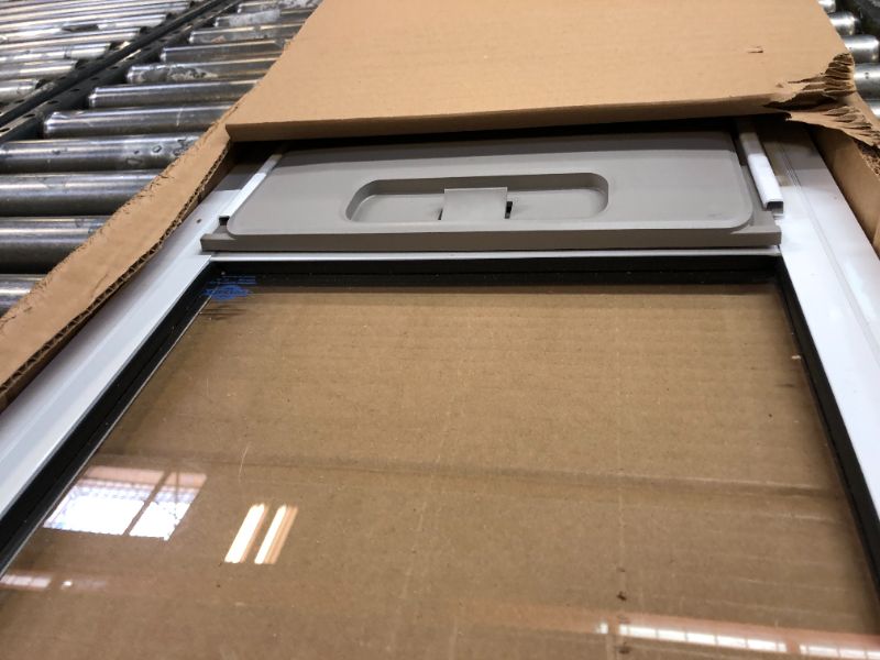 Photo 1 of PetSafe Doggy Door for Sliding Glass Doors, Adjustable Height 75 7/8" to 81", No-Cut DIY Install, Aluminum Panel, Ideal for Renters, for Large Dogs Up to 130 lb, (White, Large-Tall)