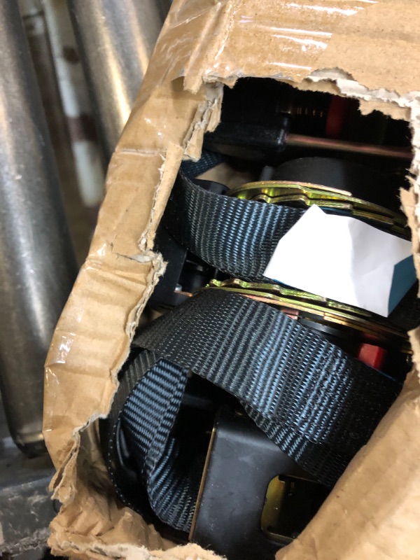 View 3 of Retractable Ratchet Straps 4 Pack, Ratchet Straps Self Retractabl 1" x 6', Self Retracting Tie Down Straps 1600lbs Break Strength, S-Hooks, Auto Retractable for Any Hauling Job