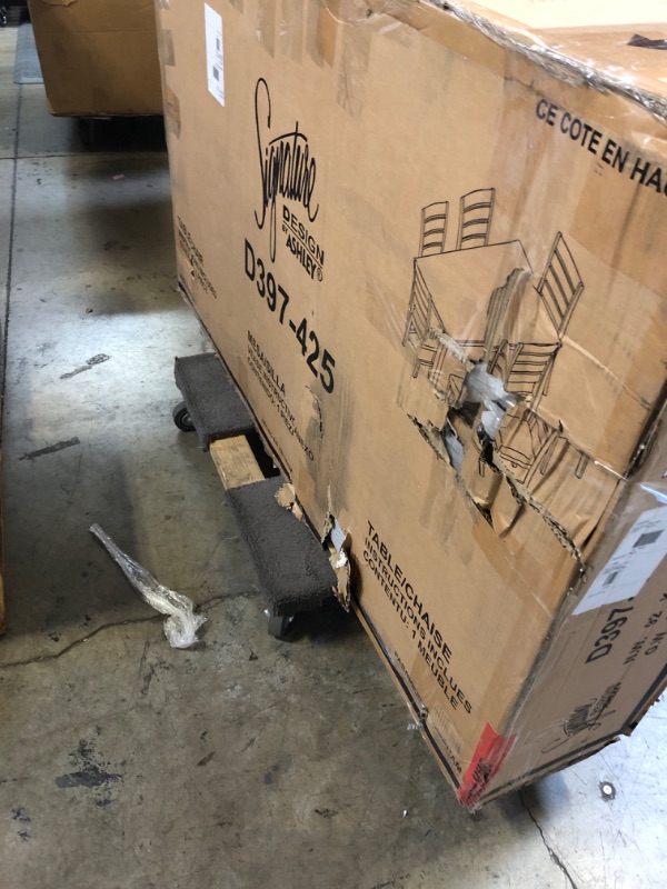 Photo 1 of Signature Design by Ashley Rokane 20" Dining Room Table Set with 6 Upholstered Chairs