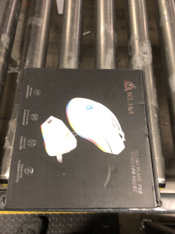 Photo 1 of Klim  Pro Rechargeable Wireless Gaming Mouse with Charging Dock RGB - New 2024 - High-Precision Sensor and Long-Lasting Battery - Up to 6000 DPI - Great PC Gaming Mouse Wireless - White