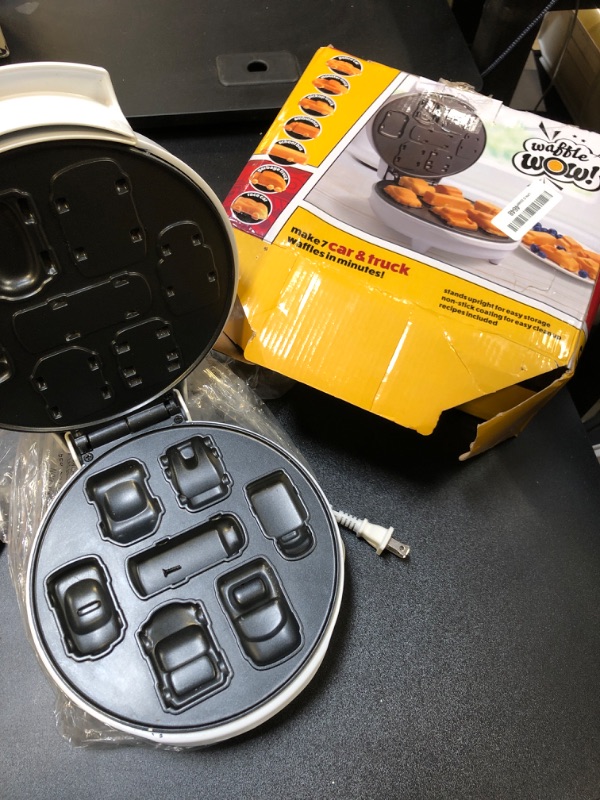 Photo 2 of Car Mini Waffle Maker- Make 7 Fun Different Race Cars, Trucks & Automobile Vehicle Shaped Pancakes for Kids, Adults- Electric Waffler Iron, NonStick Pan Cake Baker- Xmas Gift or New Treat for Santa