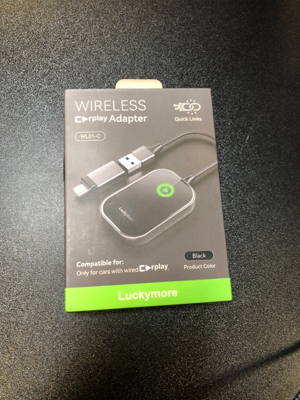 Photo 2 of Luckymore Wireless Carplay Adapter, Converts Wired to Wireless Carplay Dongle for Wireless Control Plug & Play Carplay Fit for Cars from 2017 & for Apple iPhone iOS 10+