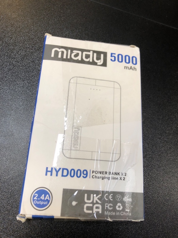 Photo 1 of Miady 2-Pack 5000mAh Mini Portable Charger, 5V 2.4A USB-C Output Fast Charging Battery Pack Travel Small Power Bank Phone Charger Compatible with iPhone 16/15 Samsung S24/S22 Google iPad Android etc