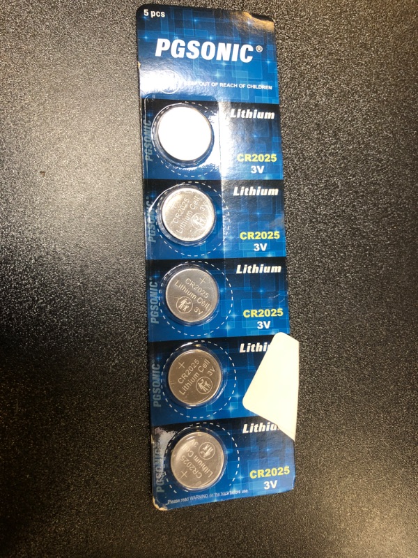 Photo 1 of PGSONIC CR2025 3V Lithium Battery (5pcs)