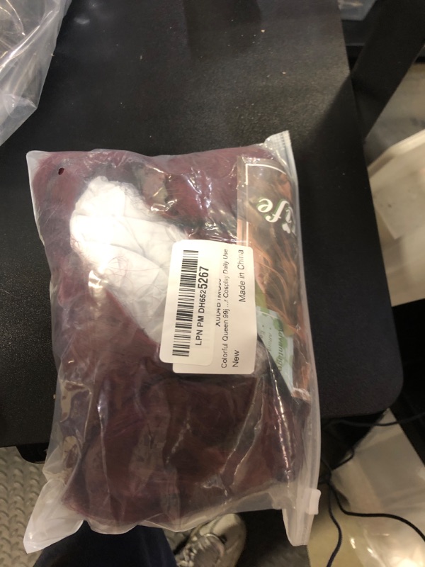 Photo 1 of Colorful Queen 99j Burgundy Wig Glueless Long Wavy Red Wigs for Women 26 Inch Curly Wig Put on and Go Wine Red Colored Wigs for Cosplay Daily Use