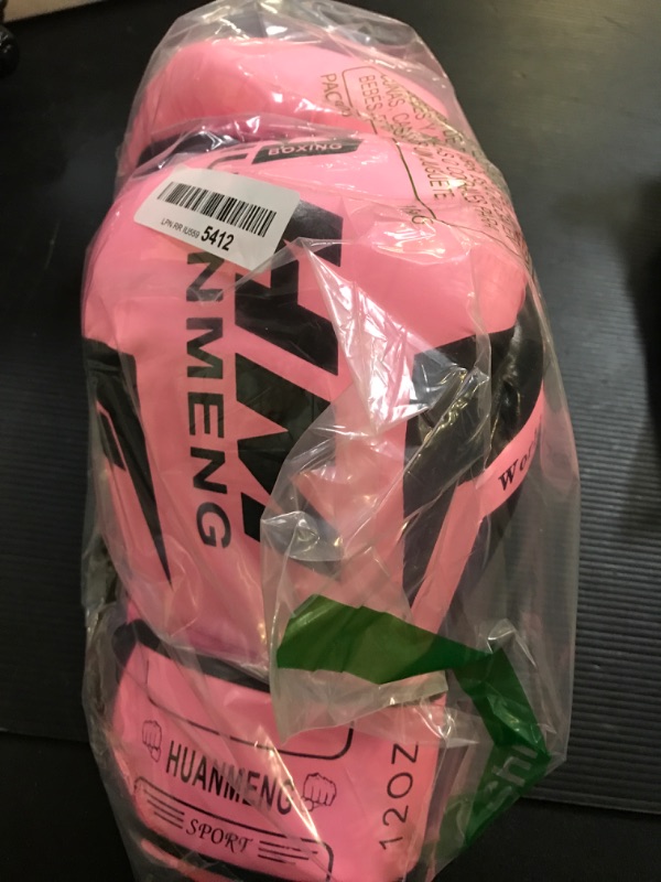 Photo 2 of PiscatorZone Boxing Training Gloves Punching Bag Gloves for Women & Adult, Professional Shockproof Gloves for Training Playing Muay Thai, Sparring, Fighting Kickboxing (Pink, 12OZ)