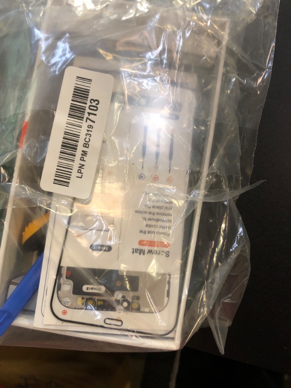 Photo 1 of EFAITHFIX for iPhone 12/12 PRO OLED Screen Replacement 6.1 Inch [NOT LCD] Screen with Clamp Suction Cup 3D Touch Display Digitizer Screen Assembly with Repair Tools Tempered Glass Waterproof Adhesive