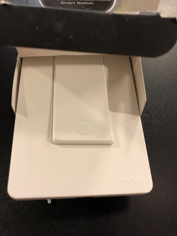 Photo 1 of MOES Smart Light Switch No Neutral Wire Required, No Capacitor, No Hub Required, Single Pole 2.4GHz Wi-Fi, Tuya Smart Life App Control Wall Switch, Work with Alexa Google Home, Min Load 5W, White