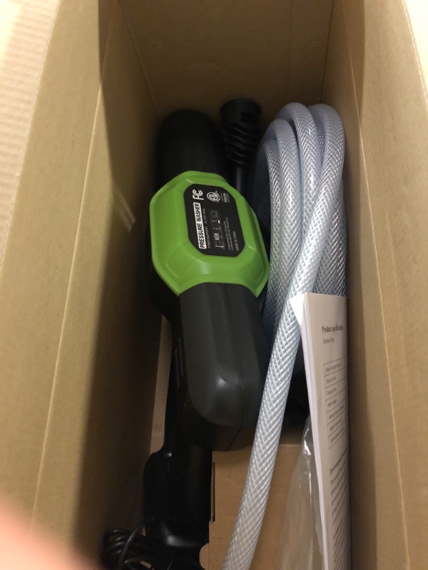 Photo 1 of Homdox Upgraded 1300PSI Cordless Pressure Washer w/ 40V Battery, Cordless Power Washer Battery Powered, Portable Pressure Washer w/ 6-in-1 Nozzle, Soap Container, Charger Included (Black&Green)