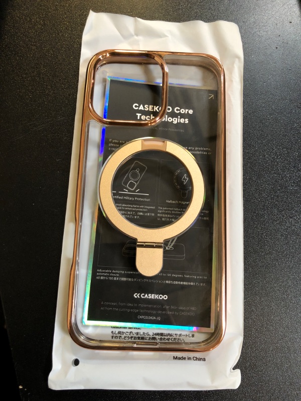 Photo 1 of CASEKOO Desert Titanium for iPhone 16 Pro Max Case with Ultra Magnetic Invisible Stand [Compatible with MagSafe] [16FT Military-Grade Protection] Shockproof Polished Frame Phone Grip Cover 6.9 inch