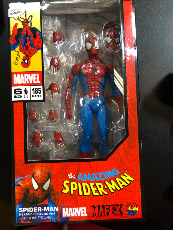 Photo 2 of ????????(MEDICOM TOY) MAFEX No.185 Spider-Man Spider-Man (Classic Costume Ver.) Total Height Approx. 6.1 inches (155 mm), Non-Scale, Pre-Painted Action Figure