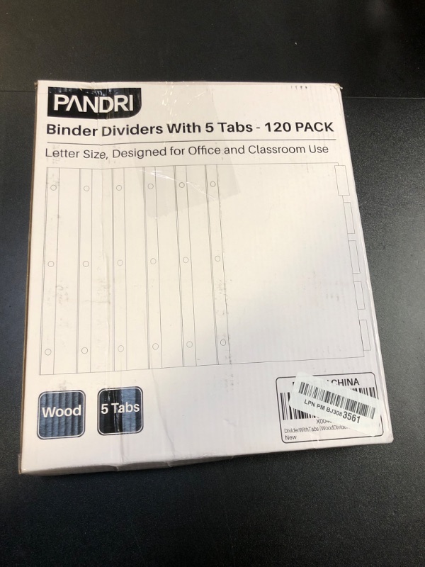 Photo 2 of Binder Divider, PANDRI 120 Pack Binder Index Dividers with 5 Tabs and Sticky Notes, Letter Size Paper Binder Divider for School Office Home Business