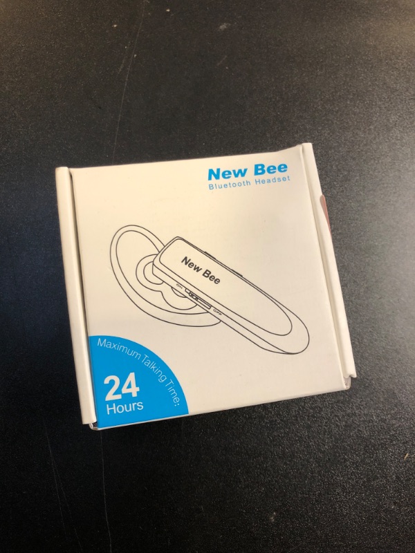 Photo 1 of [2 Pack] Bluetooth Earpiece Wireless Handsfree Headset New Bee V5.0 24 Hrs Driving Headset with Mic 60 Days Standby Time Headset Case for iPhone Android Samsung Laptop Truck Driver