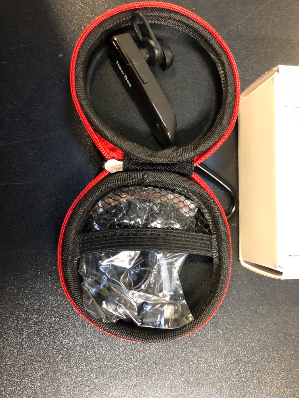 Photo 1 of [2 Pack] Bluetooth Earpiece Wireless Handsfree Headset New Bee V5.0 24 Hrs Driving Headset with Mic 60 Days Standby Time Headset Case for iPhone Android Samsung Laptop Truck Driver