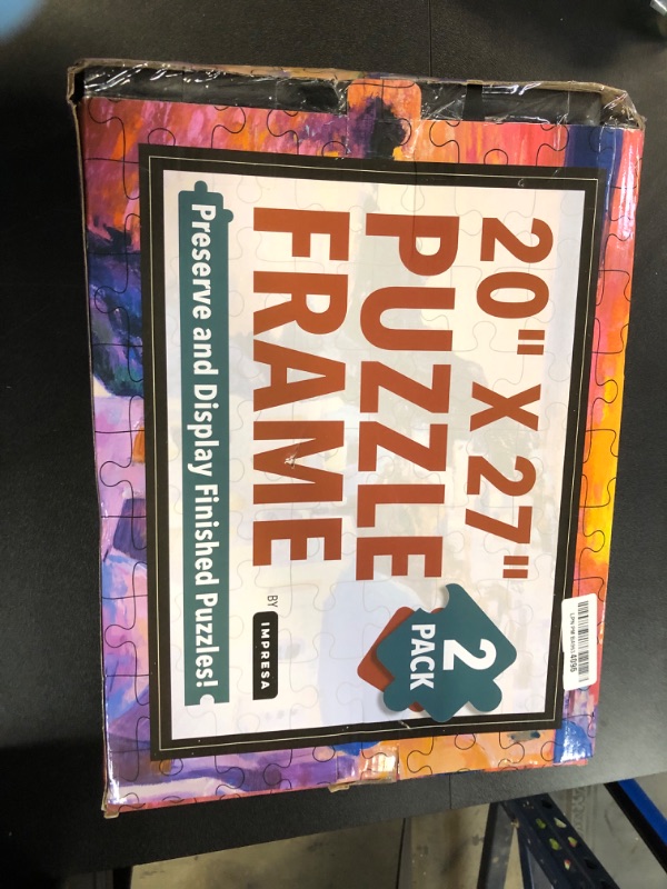 Photo 1 of Impresa 2-Pack Puzzle Frame Kit to Display Your Puzzles, Quick and Easy to Assemble Frames for Puzzles, Puzzle Mounting Kit with Black Jigsaw Puzzle Frames and Screws, Decorative Puzzle Frame 20x27