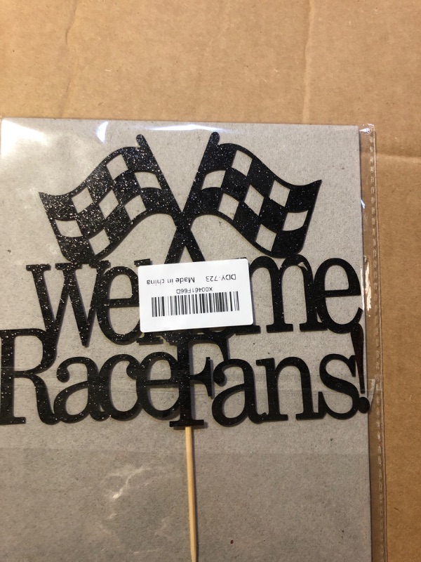 Photo 2 of Kaoenla Car Cake Topper-Race Car Cake Topper?Welcome Race Fans Party Decor, Racing Car Birthday Party,Checkered Flag Race Car Cake Topper, Car Racing Birthday Theme Party decor