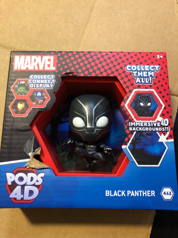 Photo 2 of WOW! PODS 4D Marvel Black Panther Toy, Unique Connectable & Collectable Toy Figure, Wall/Shelf Display, Easter Basket Stuffers, Toy Figures, Black Panther Action Figure, Marvel Gifts for Kids/Adults