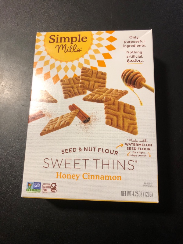 Photo 2 of Simple Mills Honey Cinnamon Sweet Thins  - 4.25oz 12/01/2024---