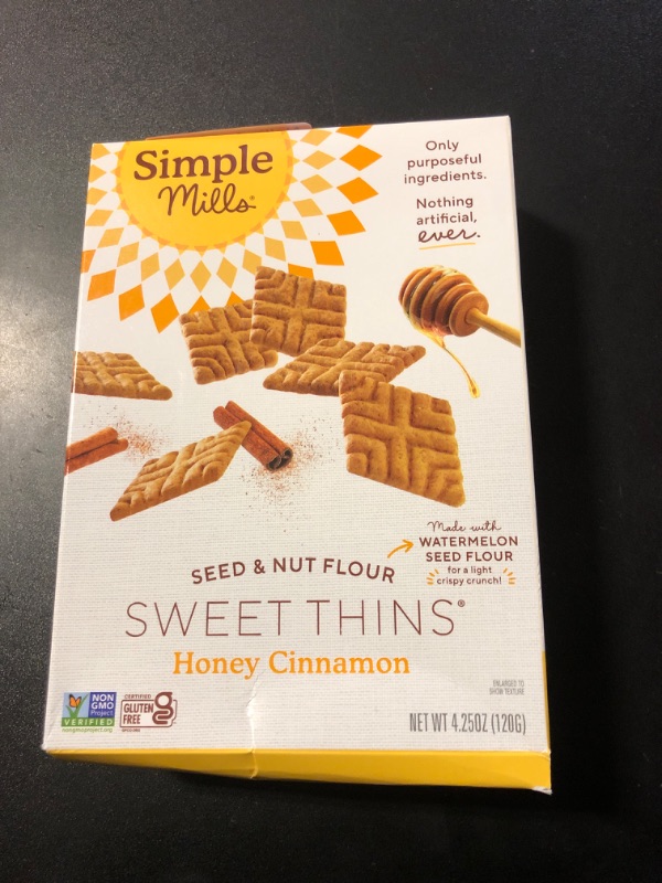 Photo 2 of Simple Mills Honey Cinnamon Sweet Thins  - 4.25oz 12/01/2024-