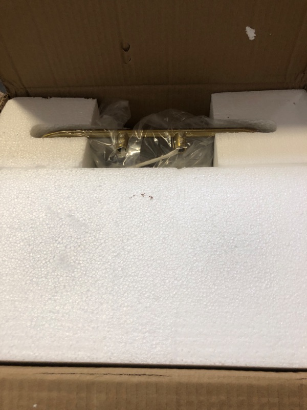 Photo 1 of HAHZT Bathroom Vanity Light Fixtures: 2-Light Mid Century Farmhouse Bathroom Lighting Fixtures Over Mirror - Brushed Gold Wall Sconce with Frosted Globe Glass for Hallway Restroom