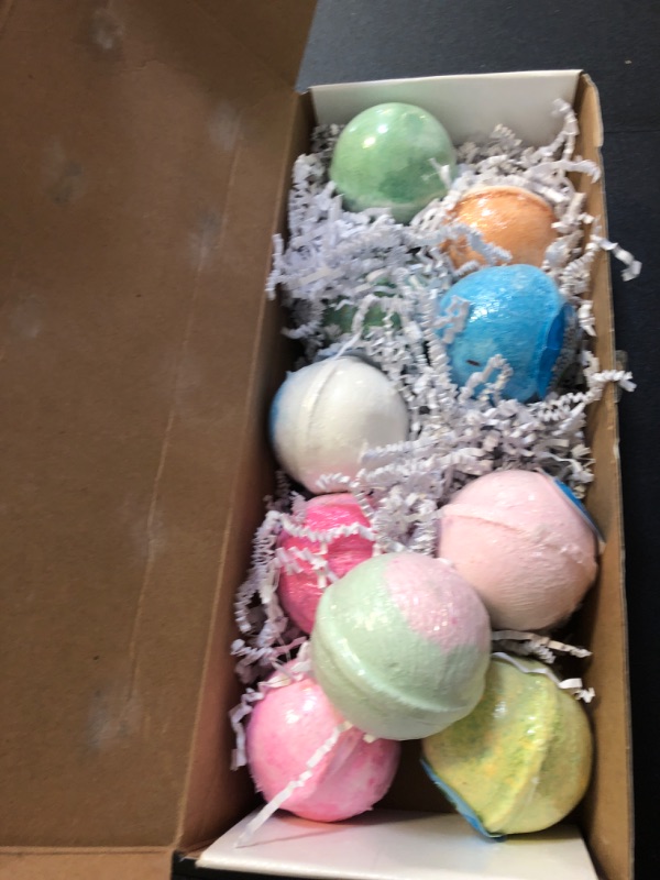 Photo 3 of 360Feel Bath Bombs Gift Set 10 Large USA made -Made with Essential Oil -All Natural Organic Bath Fizzies- Gift ready box - Aromatherapy Organic Bath Bomb for Women Men and Kids - Gift ready box