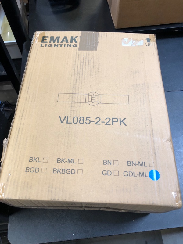 Photo 1 of Emak 22 Inch Gold Bathroom Light Fixtures Over Mirror, 2-Light Bathroom Vanity Light with Milk Glass Shade, Modern Wall Sconce Set of Two for Bathroom, Hallway, VL085-GDL-ML-2-2PK