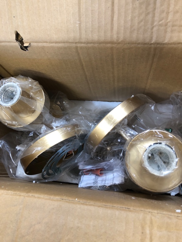 Photo 1 of Emak 22 Inch Gold Bathroom Light Fixtures Over Mirror, 2-Light Bathroom Vanity Light with Milk Glass Shade, Modern Wall Sconce Set of Two for Bathroom, Hallway, VL085-GDL-ML-2-2PK