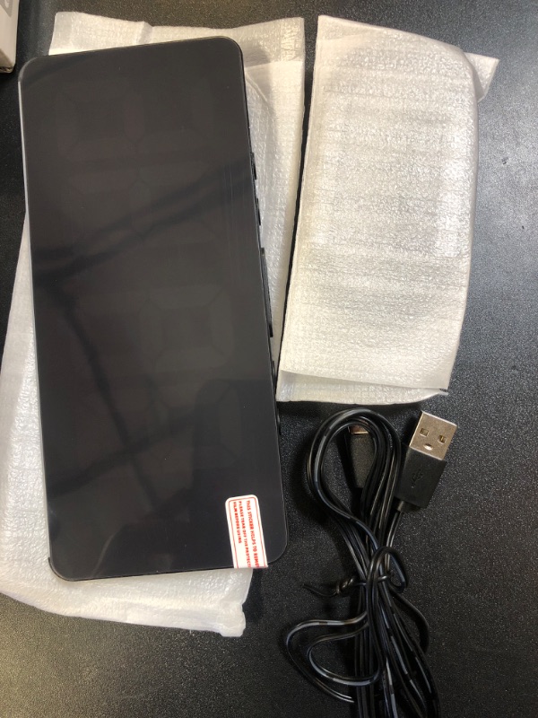 Photo 1 of Digital Alarm Clock, Large LED Digital Clock for Bedrooms with 10 Color Changing Night Light, Adjustable Brightness, USB Charging Port, Bedside and Desk Clock for Living Room Office Decor (Black)