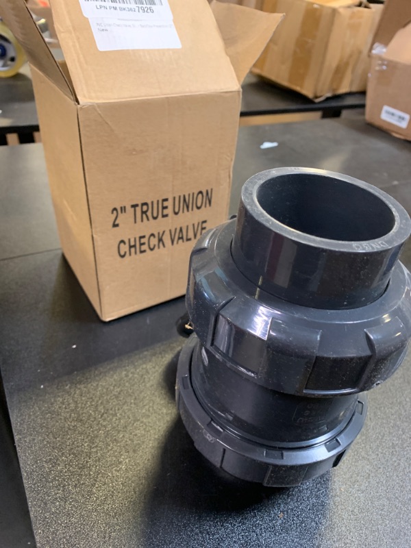 Photo 1 of PVC True Union Check Valve, 2’’ Slip Swing Full Port Utility Check Valve, Sch80 Socket Pool Ball Check Valve for Backflow Prevention